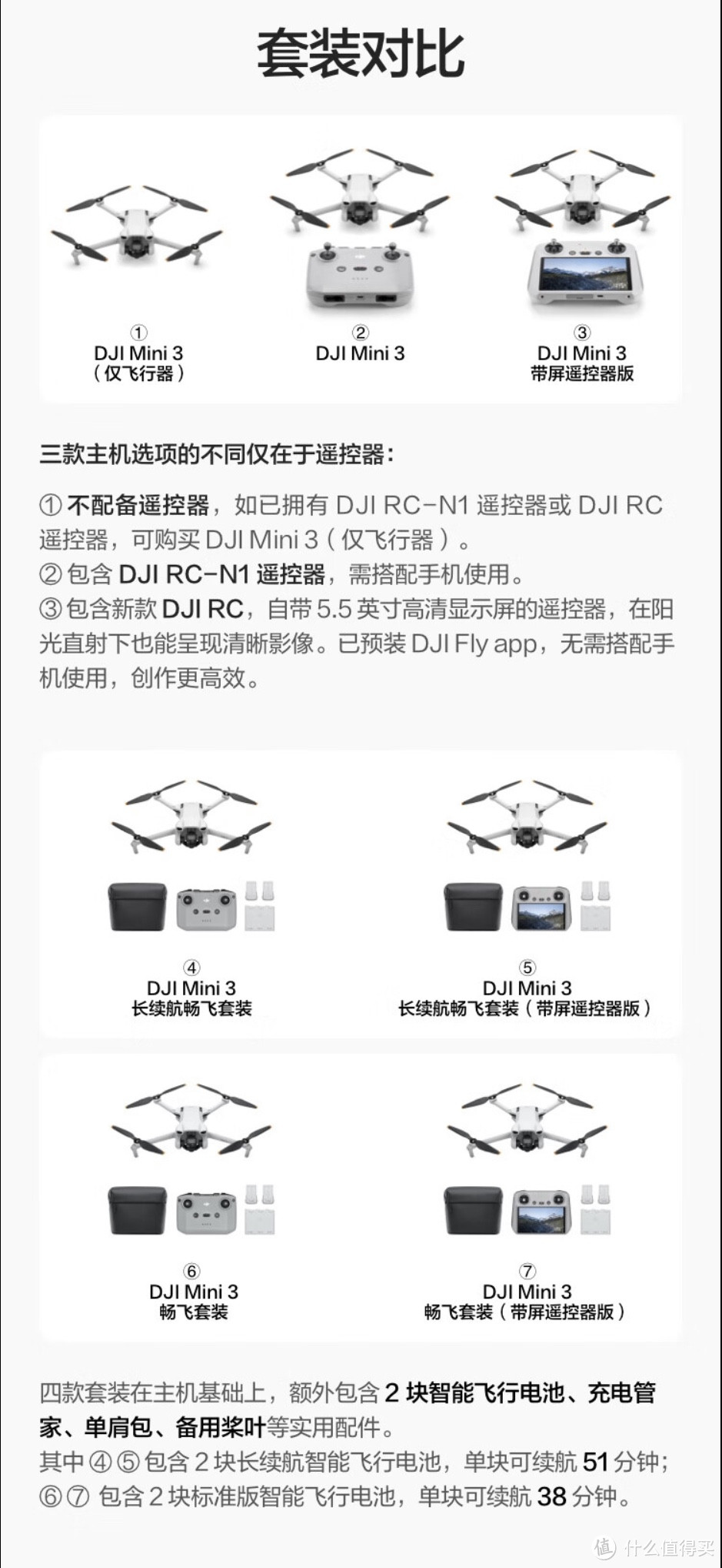 ￼￼大疆 DJI Mini 3 优选迷你航拍机 智能高清拍摄无人机 小型遥控飞机 兼容带屏遥控器