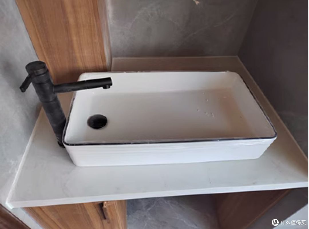 洗衣机台上盆陶瓷阳台左右侧边下水洗手盆家用侧排偏口偏孔洗手盆