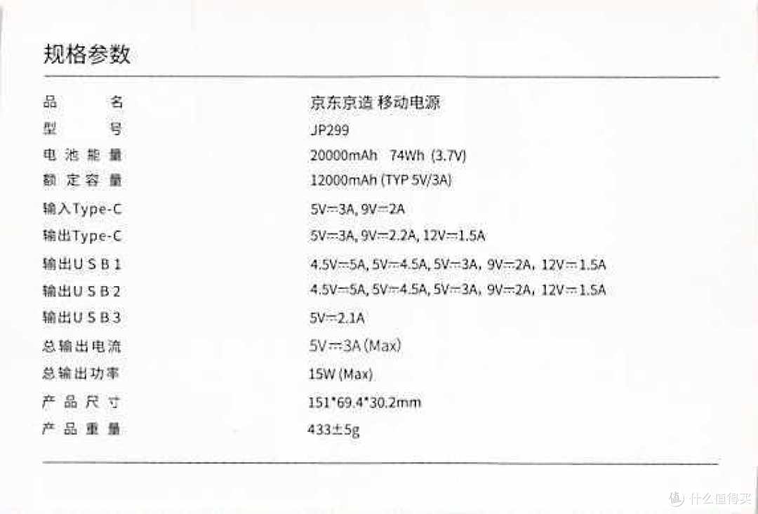 中规中矩的带线充电宝/充电宝必须带线/京东京造 20000毫安时充电宝自带两线22.5W超级快充户外移动电源