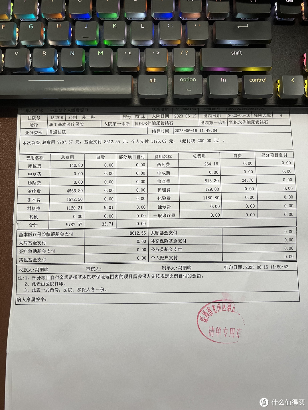 碎石手术费用