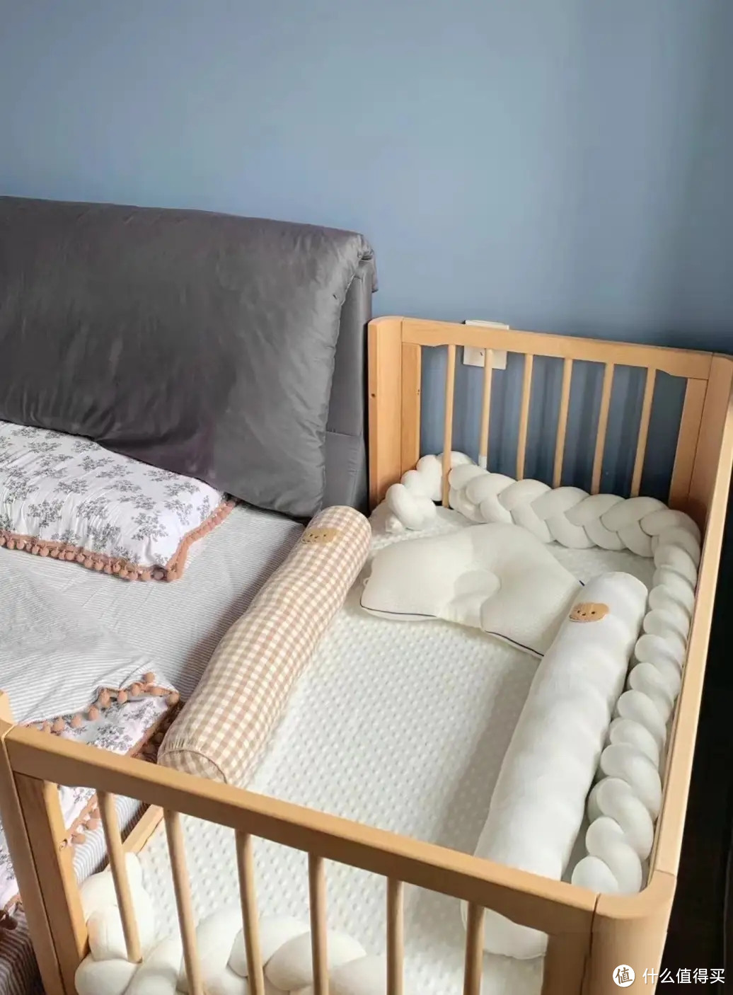 呵护宝宝独立成长，我选了自然树香的巴布豆婴儿床！