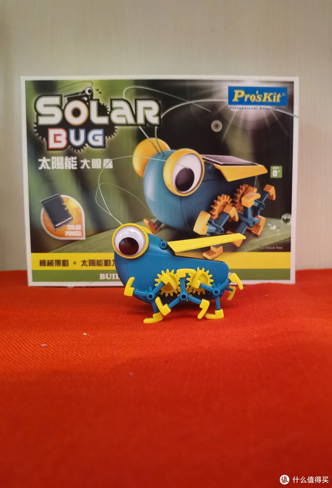 从此世界多了一只不知疲倦的虫虫-呆萌大眼虫太阳能玩具