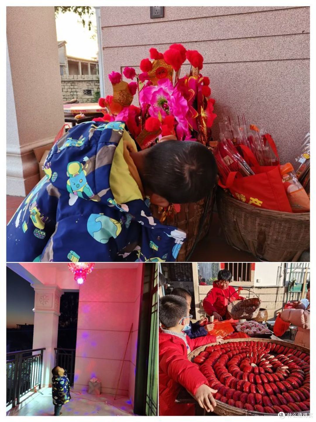 过年，孩子们参加亲戚家的民俗活动