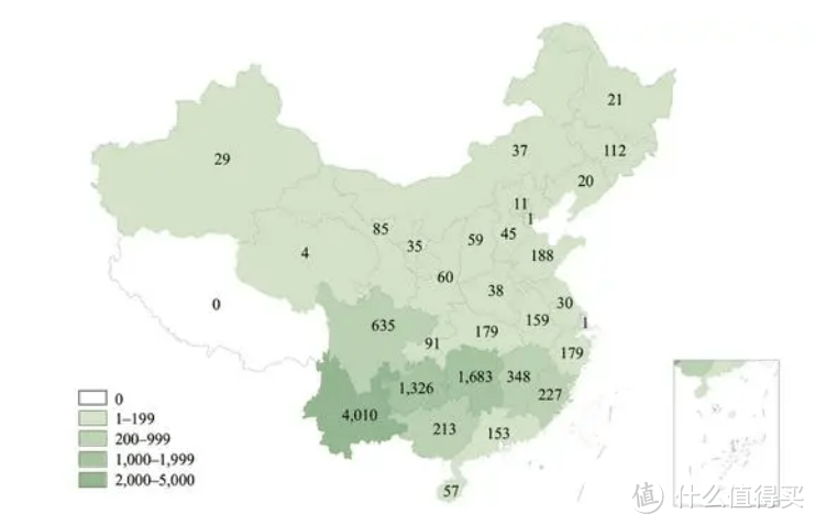 （图源网络：2010-2020中国报告的蘑菇中毒事件数量）