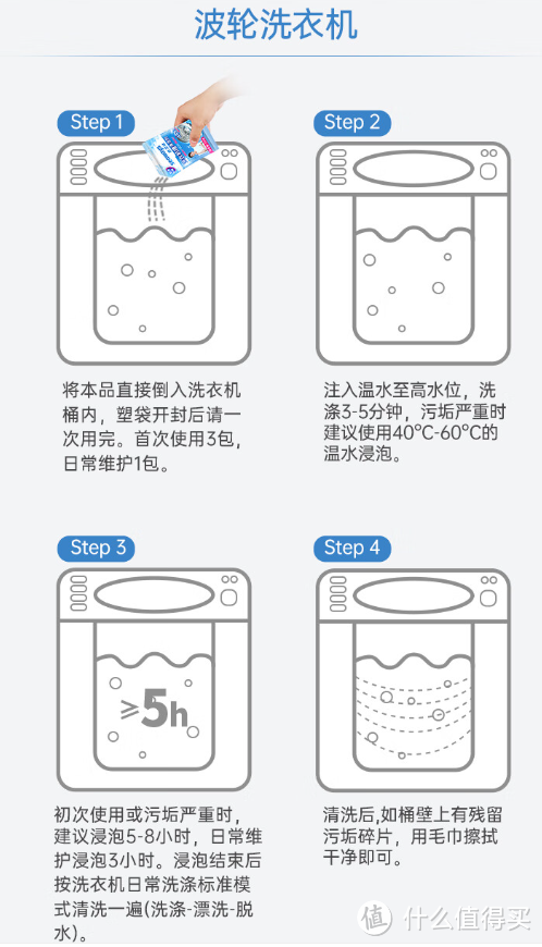 使用洗衣机清洗剂定期清洁洗衣机