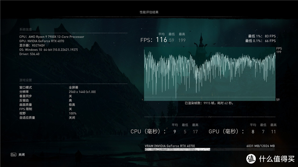 影驰（Galaxy）GeForce RTX4070金属大师OC 12G显卡测试