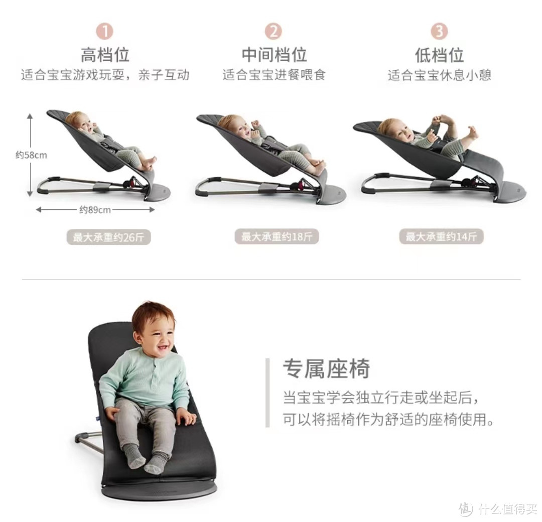 BabyBjorn 布丽丝婴儿摇椅：解放奶爸双手的育儿神器