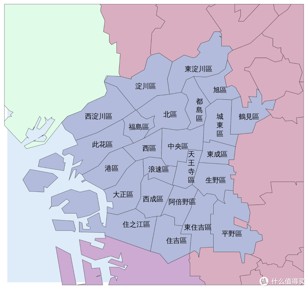 大阪市行政区划图