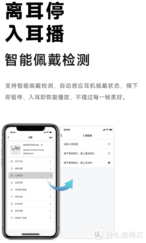 适合大学生的开学新装备，漫步者（EDIFIER）TWS1 ANC 真无线主动降噪蓝牙耳机