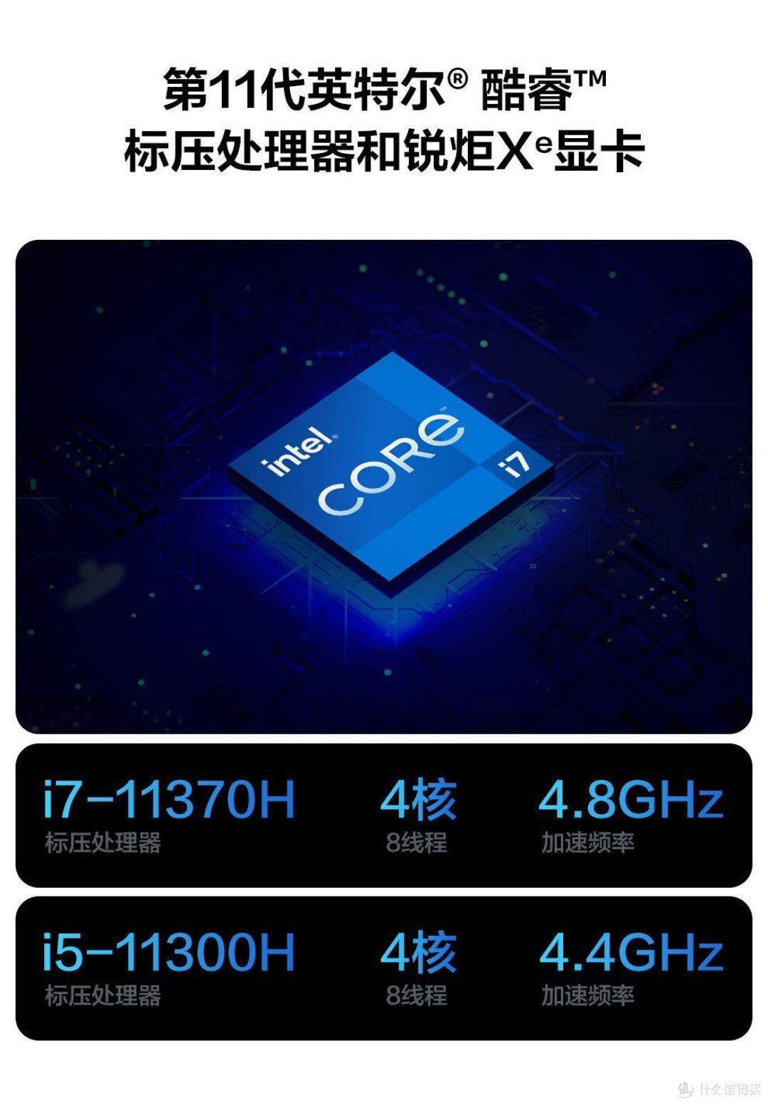高配配的是i7的11370h处理器.拥有四核八线程.