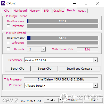 CPU-Z v17 测试得分
