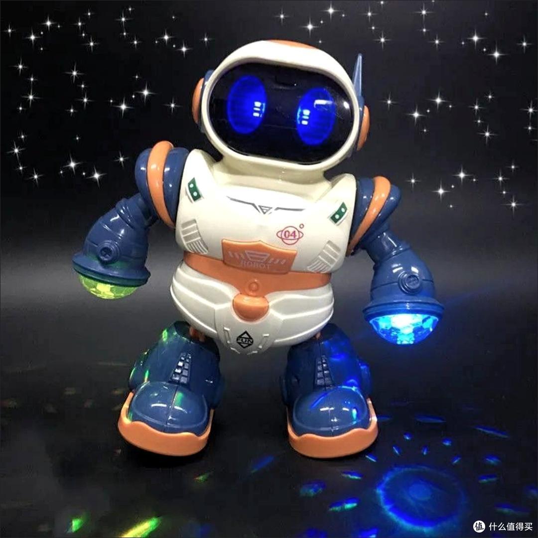 给孩子买了会跳舞会发光的机器人小伙伴