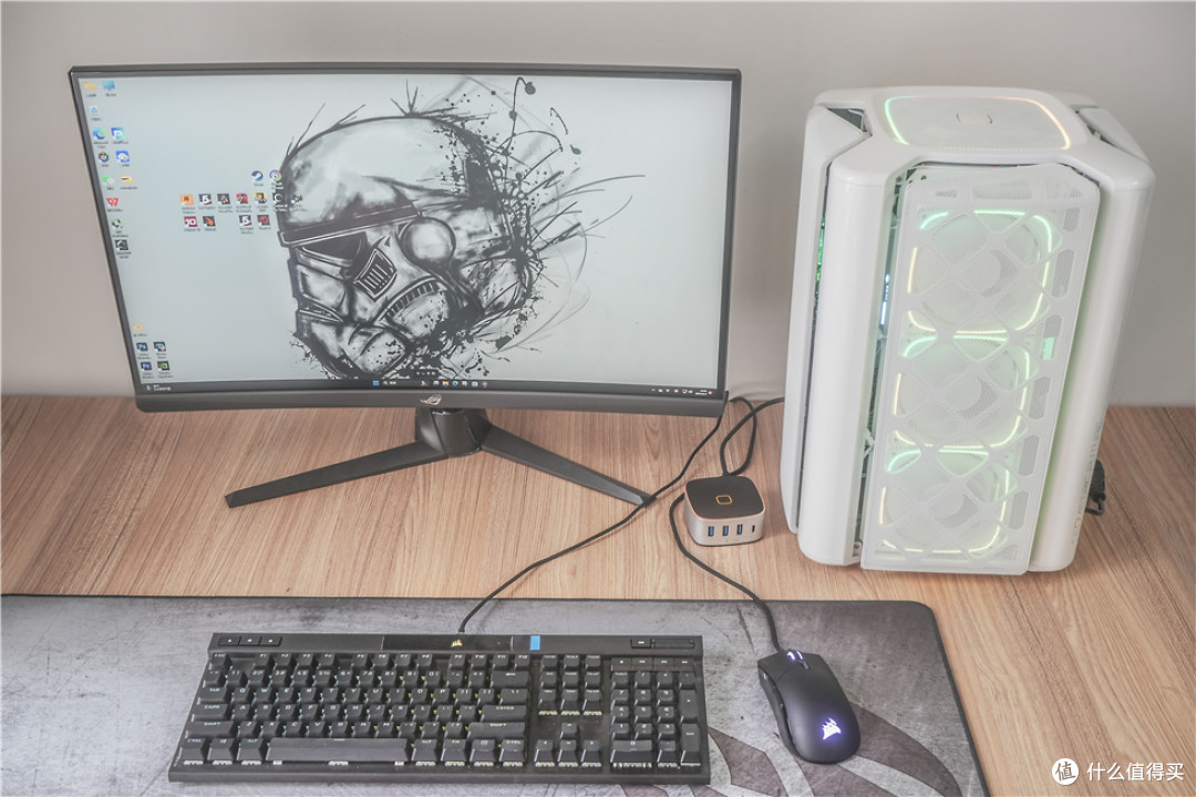 几何未来Model2方舟机箱+13600K+B760M钢铁传奇+索泰3060月白显卡装机