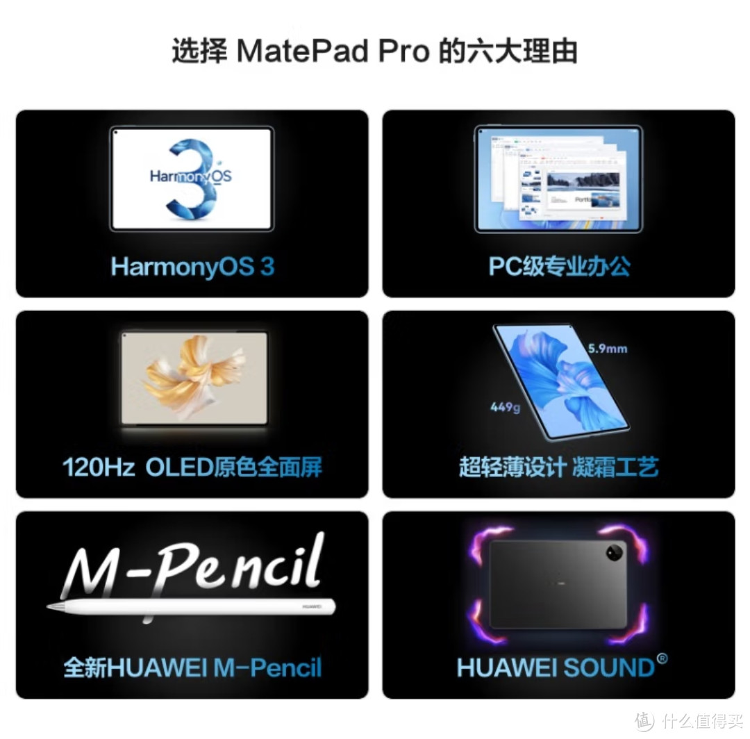 华为HUAWEI MatePad Pro 11英寸 120Hz高刷全面屏 影音娱乐办公学习平板电脑 8+128GB WIFI 晶钻白