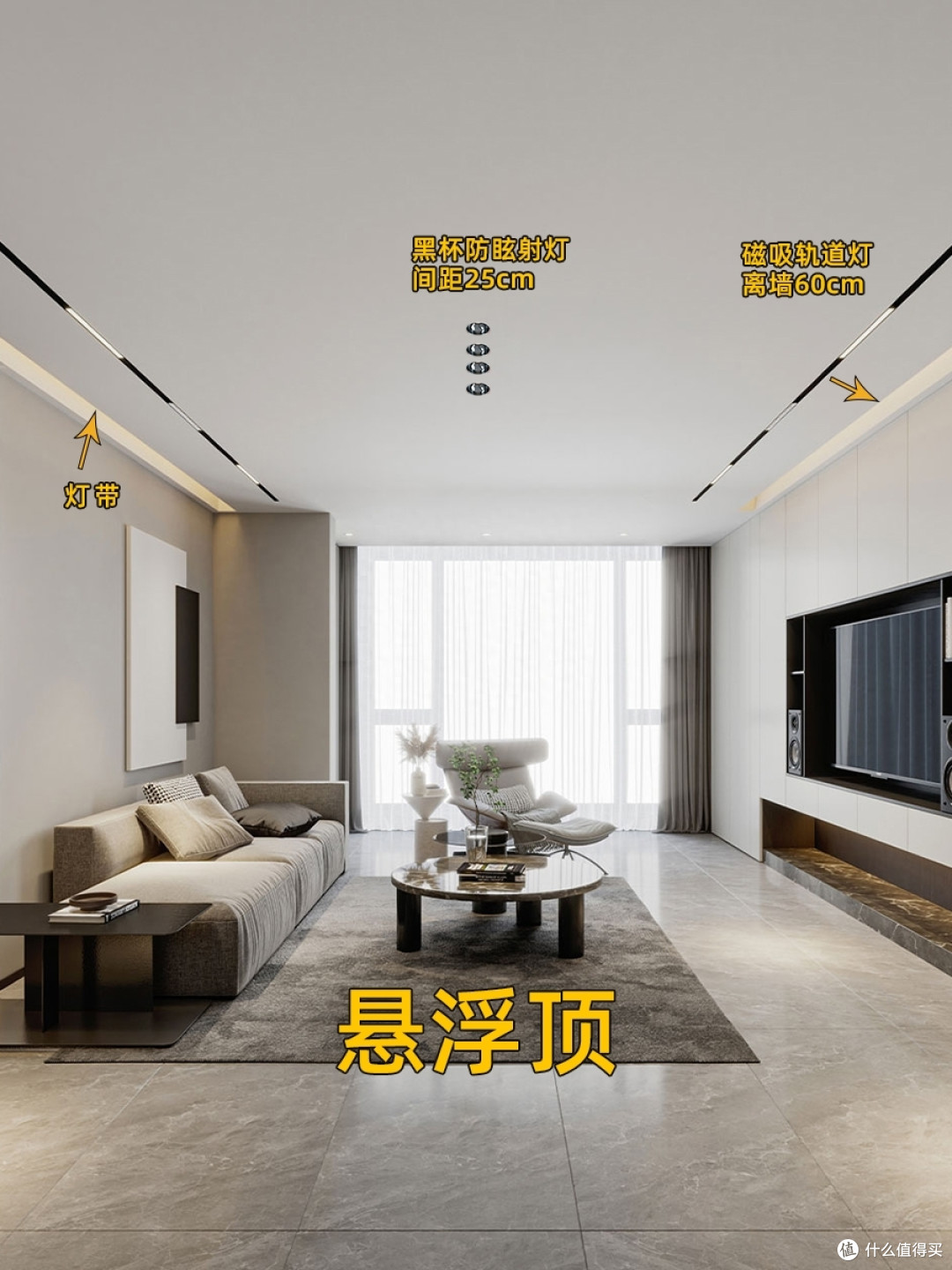 盘点设计师常用的无主灯装修设计吊顶类型