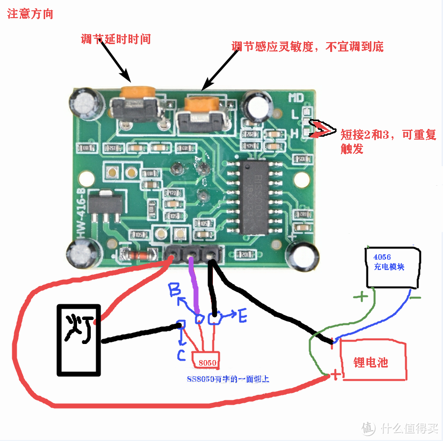 自己动手做人体感应夜灯