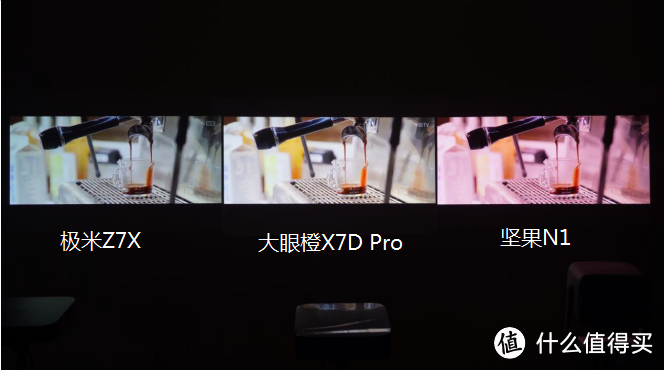 大眼橙X7D Pro、极米Z7X和坚果N1投影仪三者实测对比：谁是最佳选择？