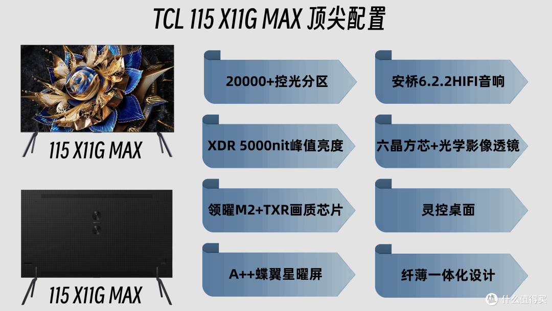 真正的巨幕大屏，这美感和气质，正是极简装修标配——TCL115吋X11G