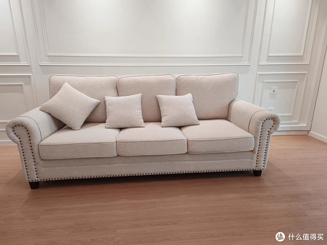 熙和美式复古客厅沙发布艺组合三人位单人位现代简约小户型