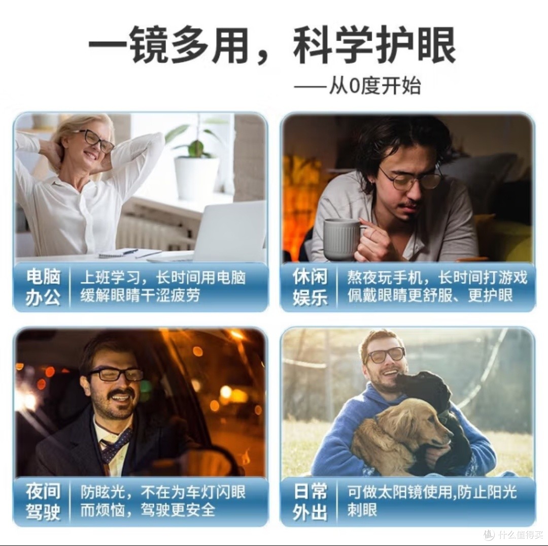 0度防蓝光眼镜防辐射眼镜男女抗蓝光平光镜电脑手机护目镜