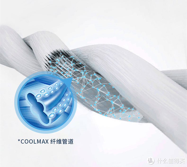 CoolMax四管状纤维是比较典型的异形纤维