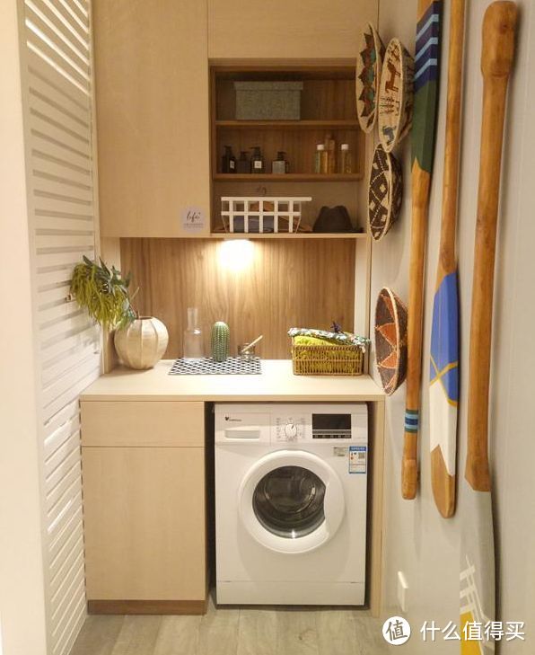 洗衣机摆放要美观、好用、又不碍事，洗衣机柜子了解一下
