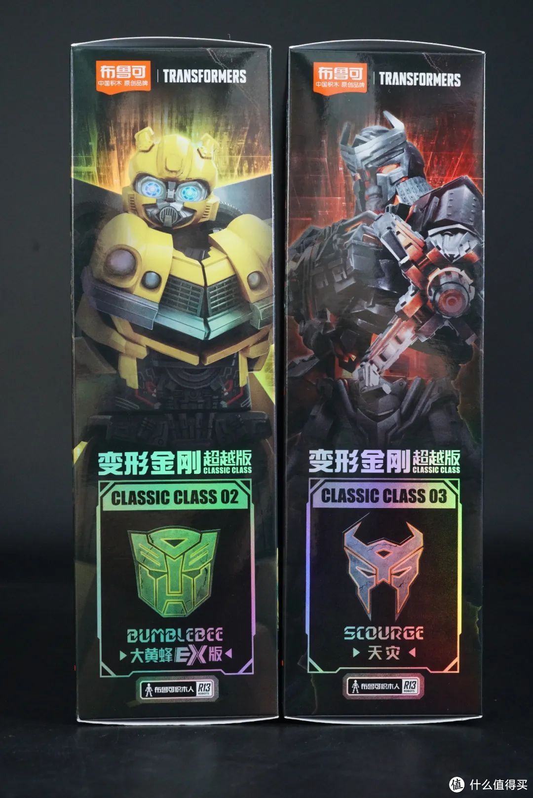 布鲁可 マーベル　超越版　3台セット 布鲁可变形金刚超越版组合套装——大黄蜂&天灾_欧美动漫周边_什么