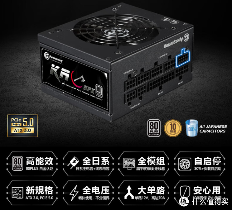 惊叹!ATX3.0 电源也能装进手提小机箱，艾湃电竞 KR-750M 带来超强性能