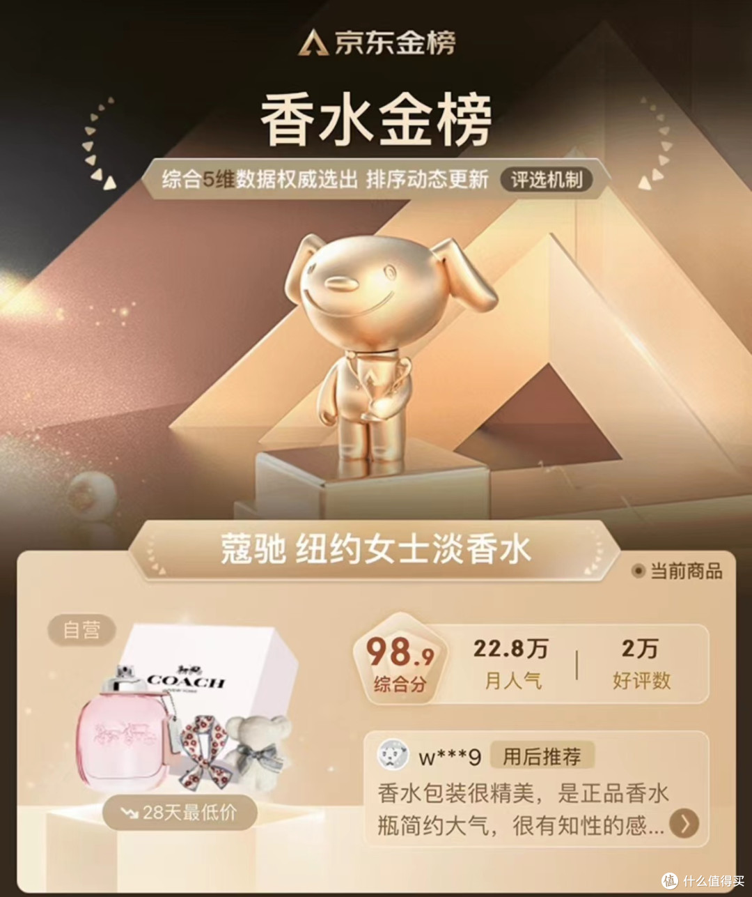 蔻驰(COACH)纽约女士淡香水,京东香水热卖榜第1名的香水