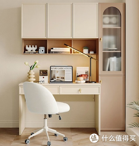 舒适学习/工作环境的选择——林氏家居法式奶油风书桌椅组合
