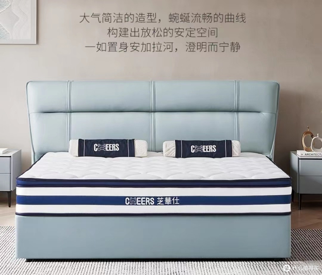 芝华仕现代简约真皮收纳床~