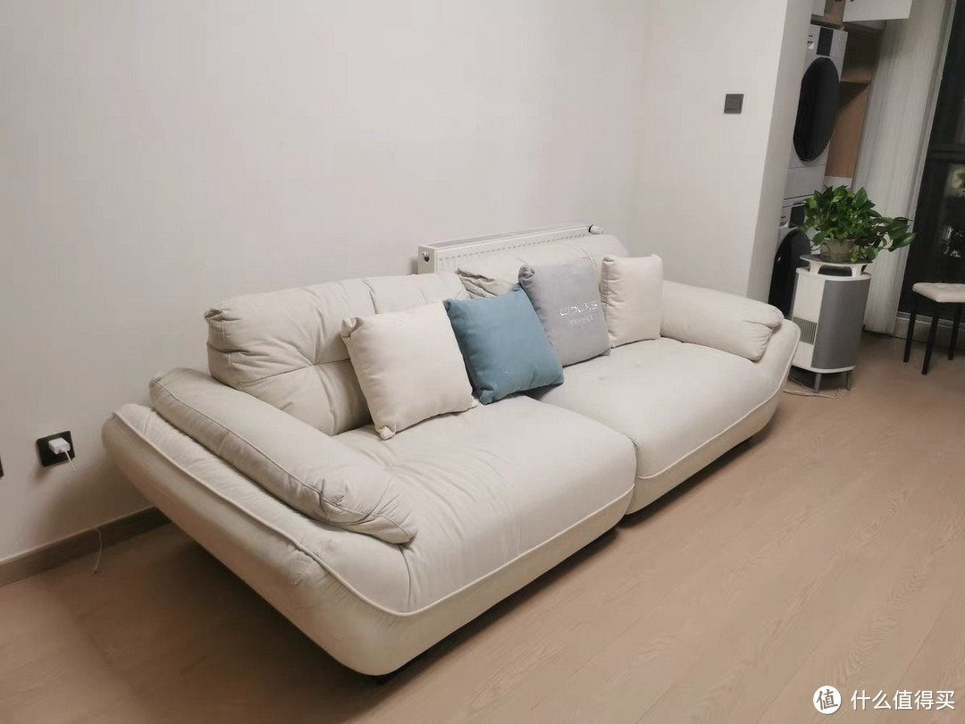 狄普猫抓布科技布沙发，畅享小户型客厅的简约现代轻奢奶油风！