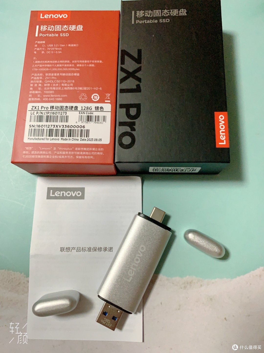 联想（Lenovo) 128GB 移动硬盘固态（PSSD） Type-c USB3.1双接口 ZX1Pro系列，带给您飞速的传输体验！