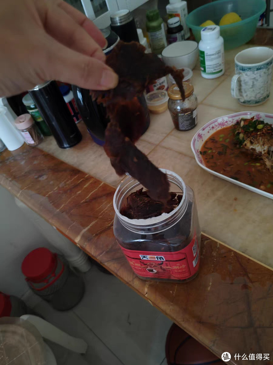 天一角五香牛肉干酱卤牛肉：温州湖岭特产，手撕即食的美味