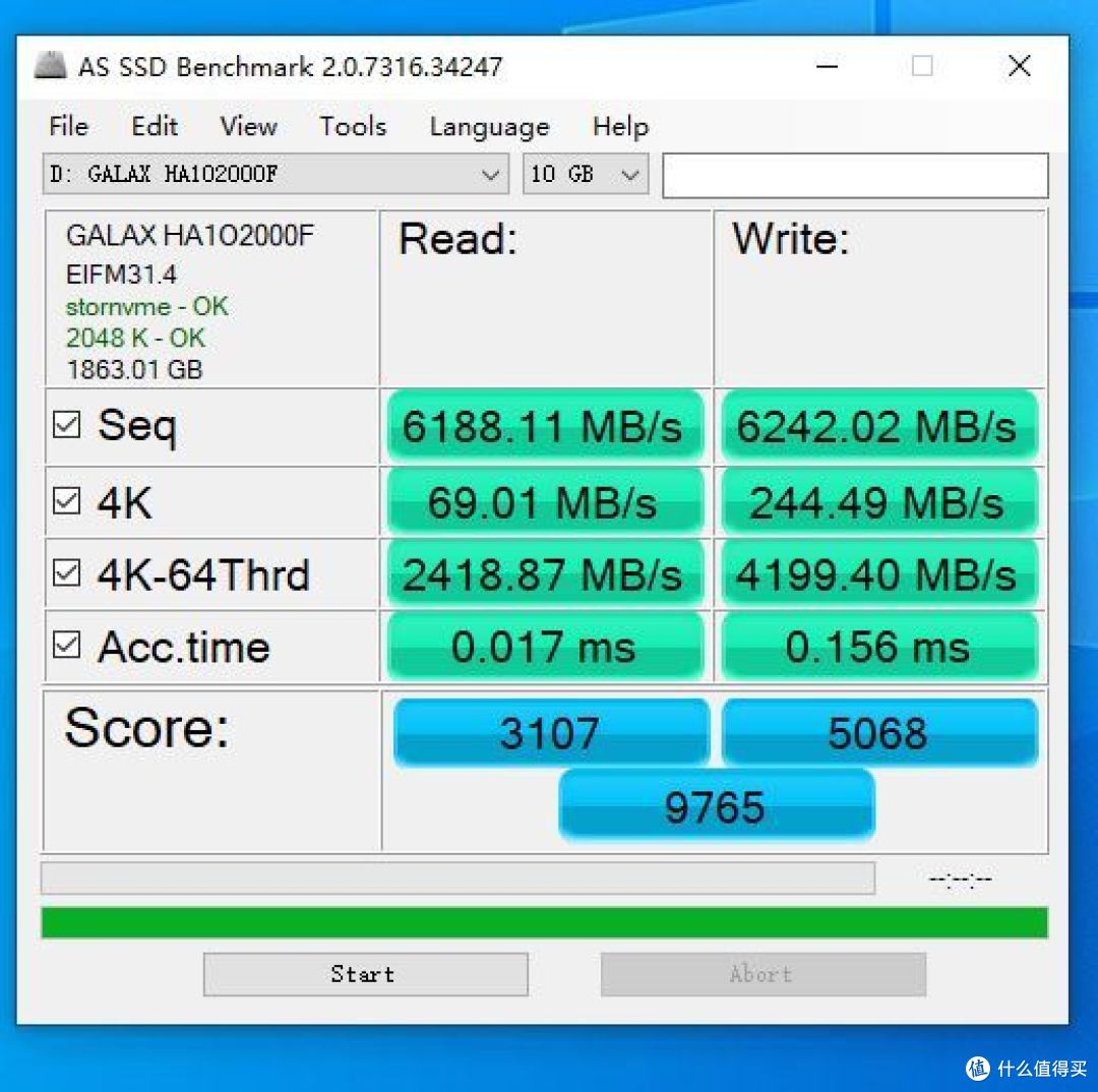 AS SSD Benchmark 10GB