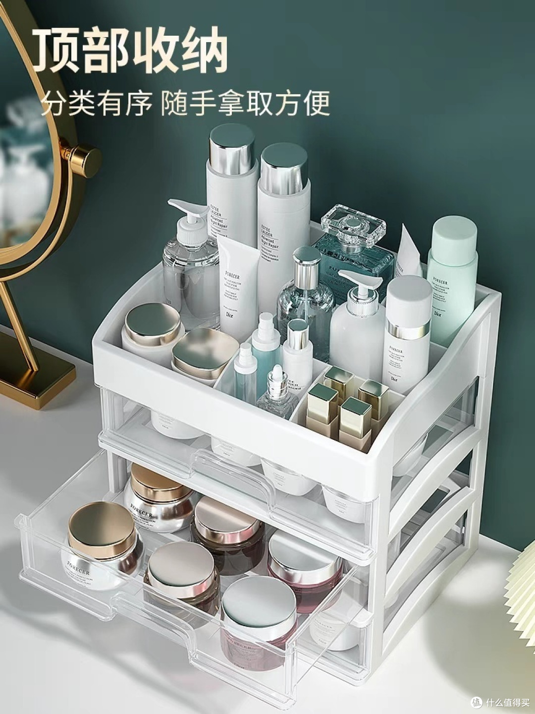 温暖小屋化妆台一角，就这样安排。