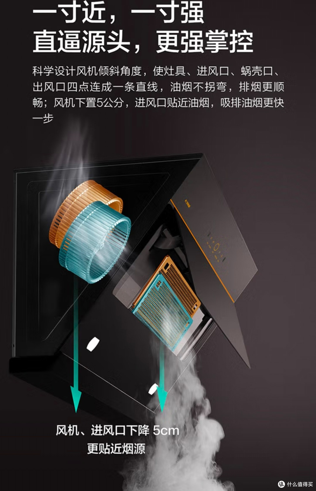 方太侧吸式家用抽油烟机 小尺寸 21m³/min大吸力 挥手智控风魔方单烟机JCD7