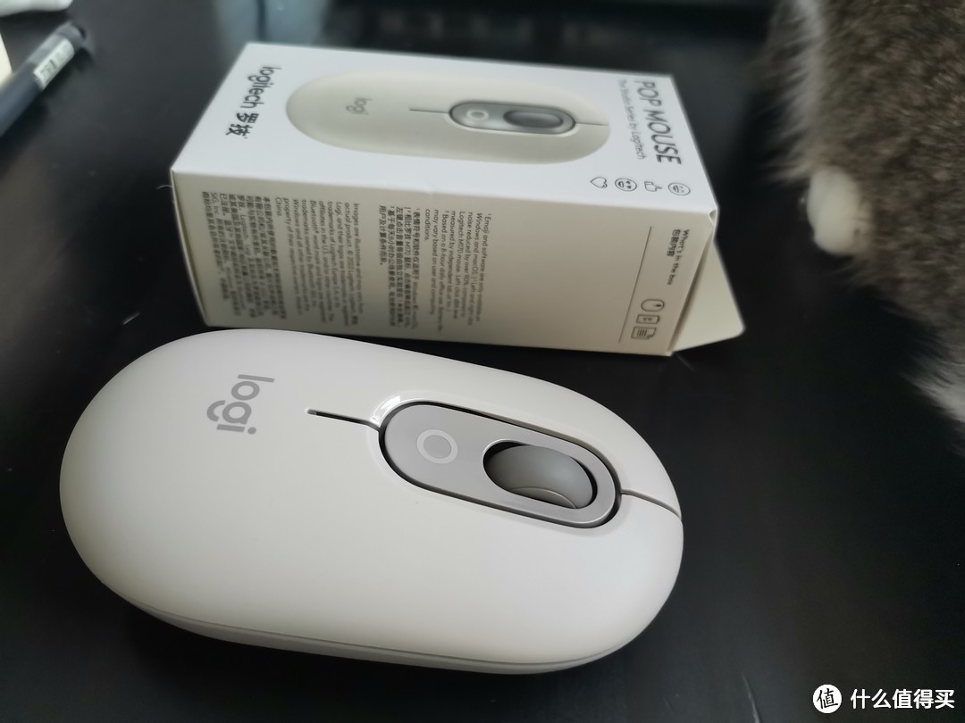 小猫猫拥有了罗技pop mouse无线鼠标，开心原地转圈