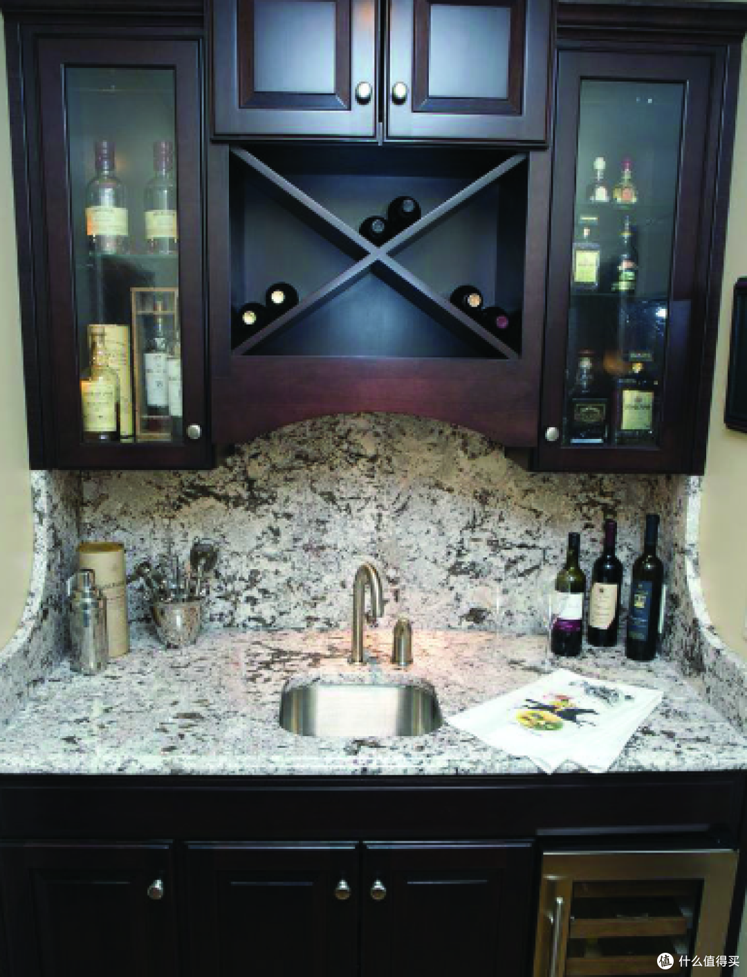 继续装修我的家 把 wet bar 带回家里了-洗手台升级成WET BAR