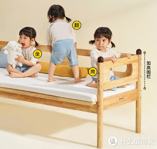 爱果乐（IGROW）儿童拼接床- 安全、实用的好选择