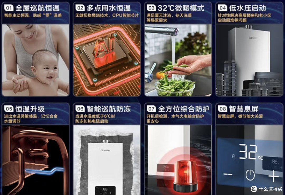 能率(NORITZ)燃气热水器13升:全屋恒温巡航,满足多点用水需求