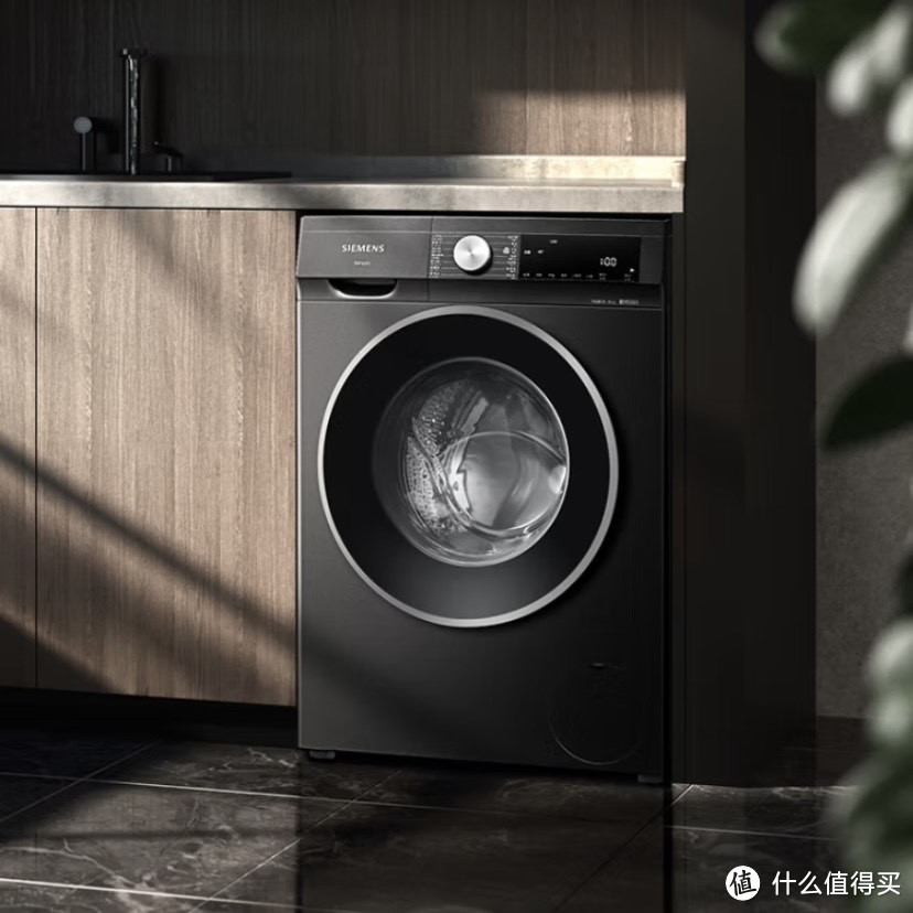 西门子iQ300 曜石黑系列10公斤滚筒洗衣机全自动 变频节能 防过敏 防细菌：真·方便！