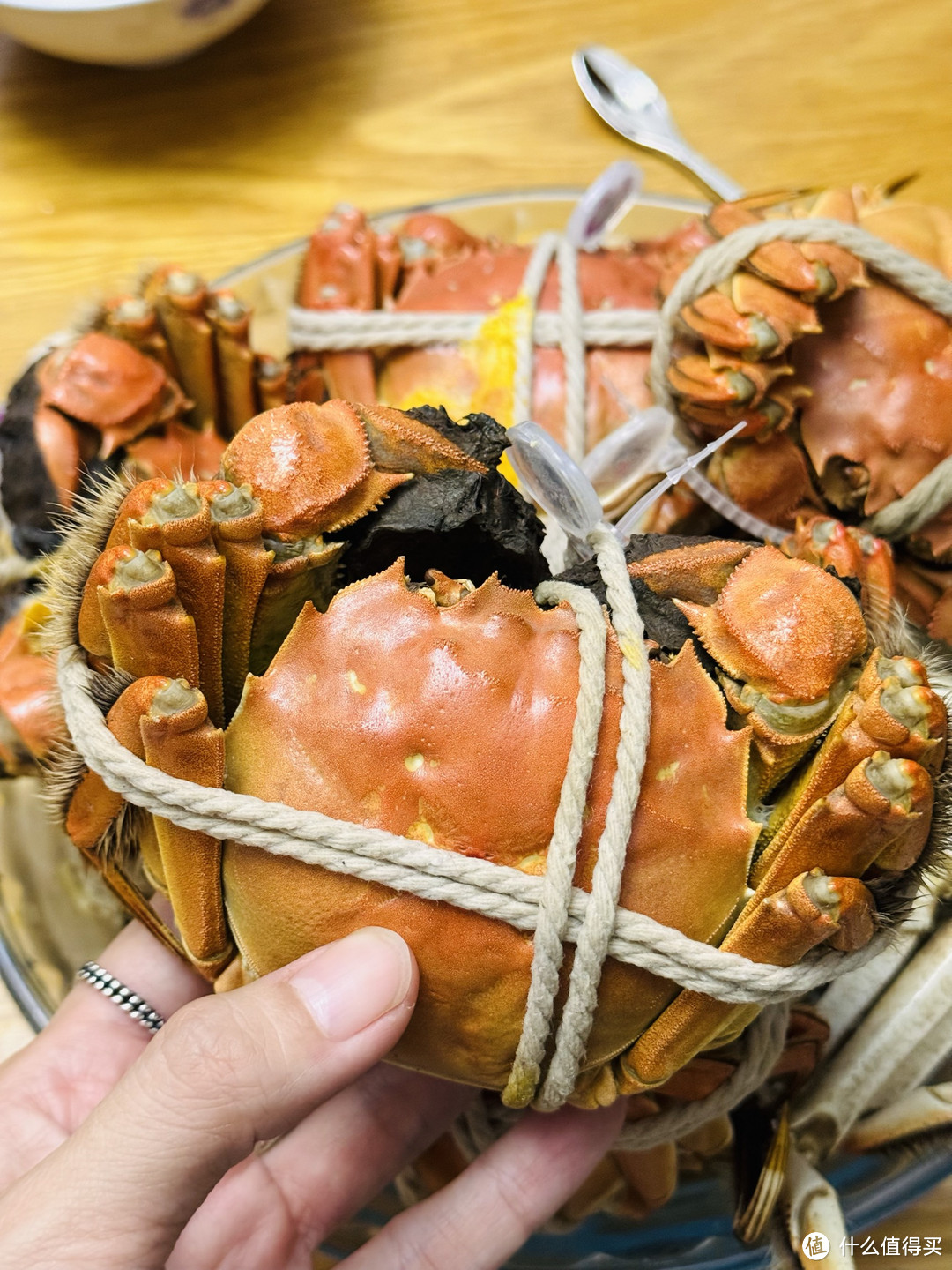 从来没吃过蟹黄这么饱满的阳澄湖大闸蟹，值友们给鉴定鉴定