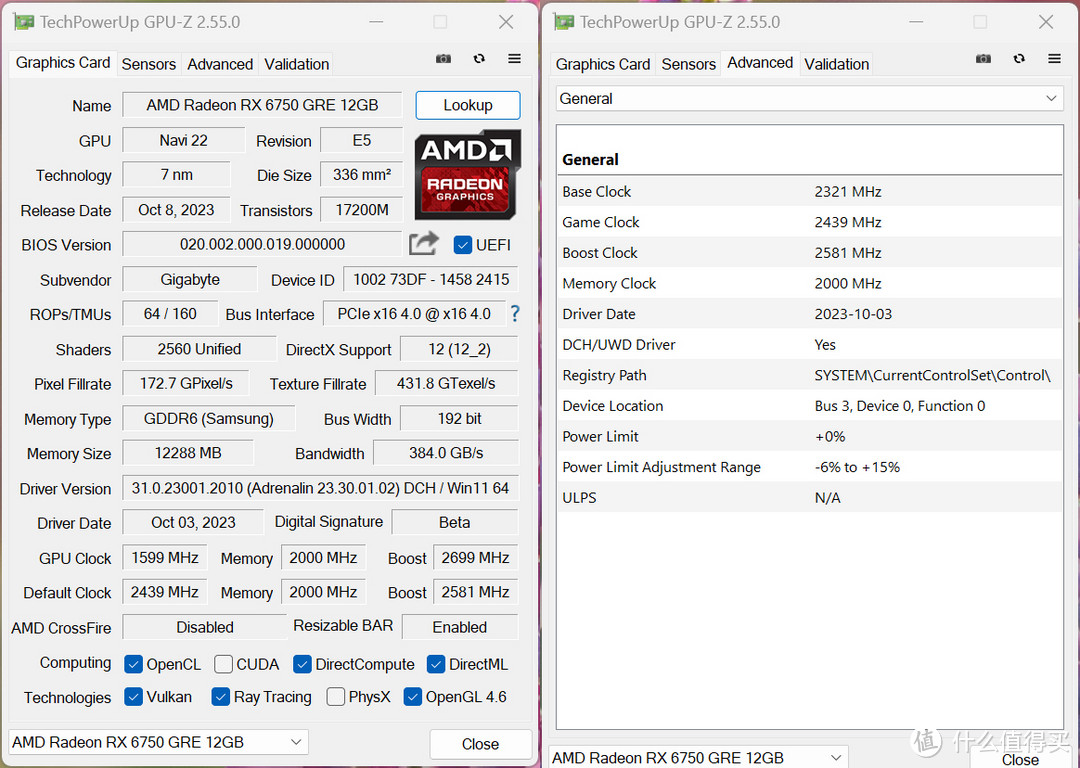 技嘉RX 6750 GRE 12GB Eagle猎鹰简测，超高性价比的2K游戏显卡