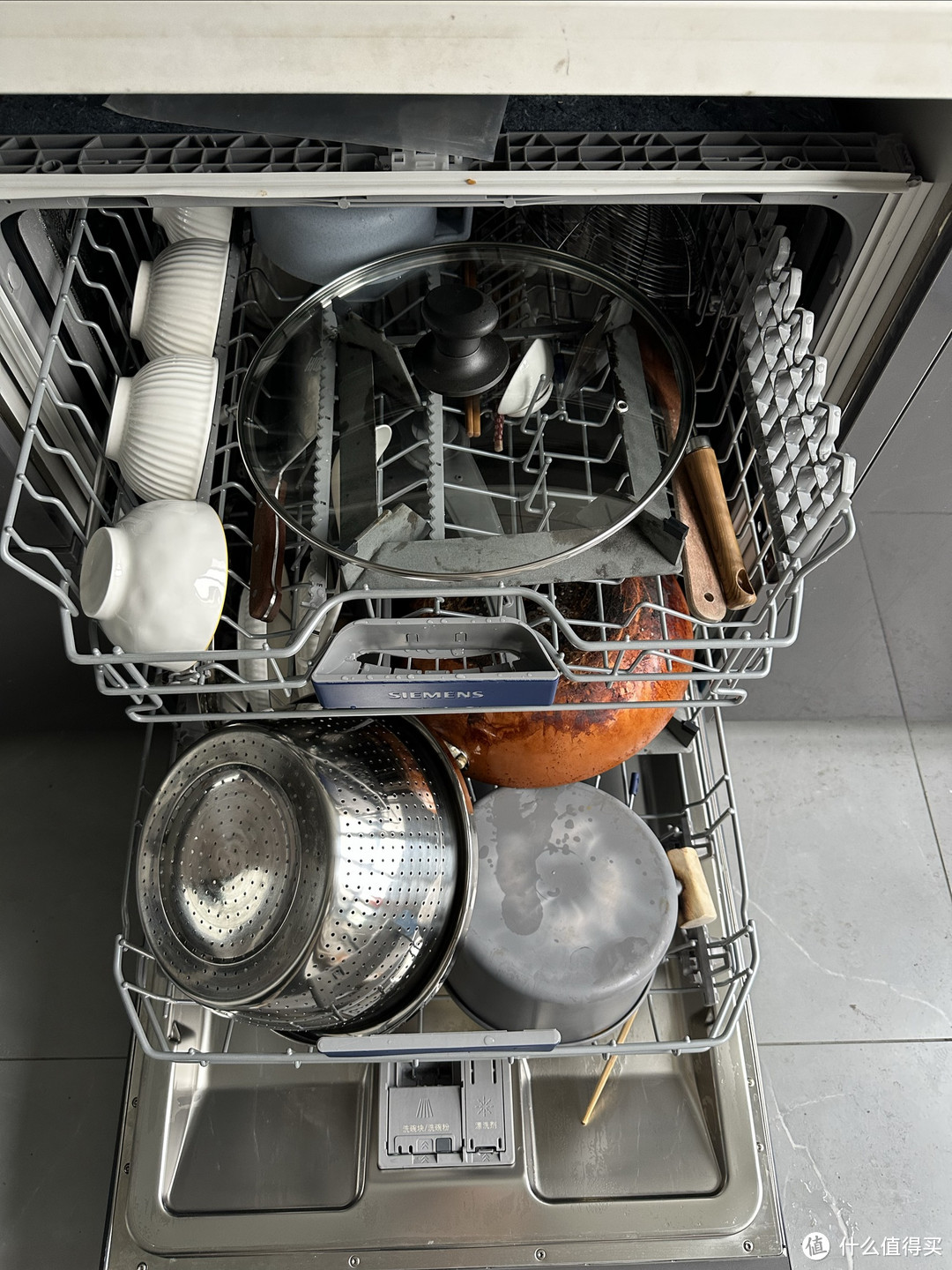 西门子SJ636×04JC洗碗机使用体验，没有预冲洗也可以洗小龙虾