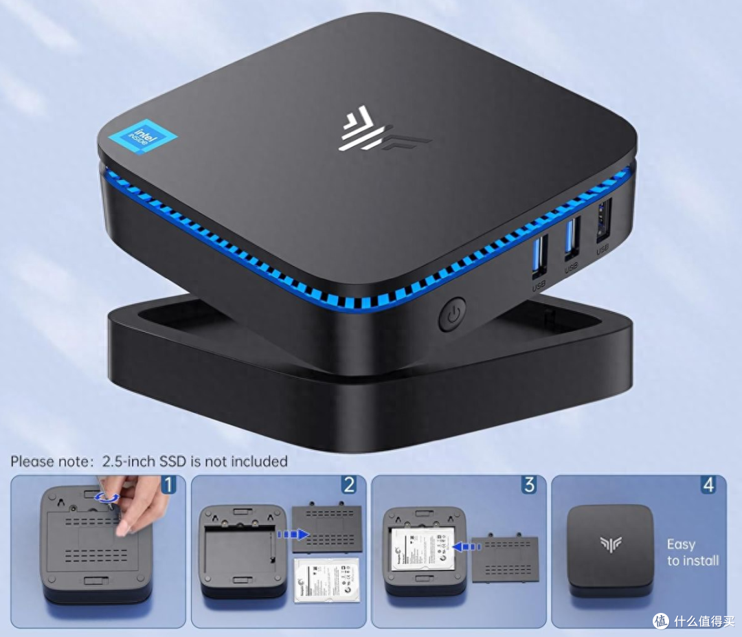 KAMRUI AK1 Plus迷你主机发布,搭载N95处理器,底座可快拆