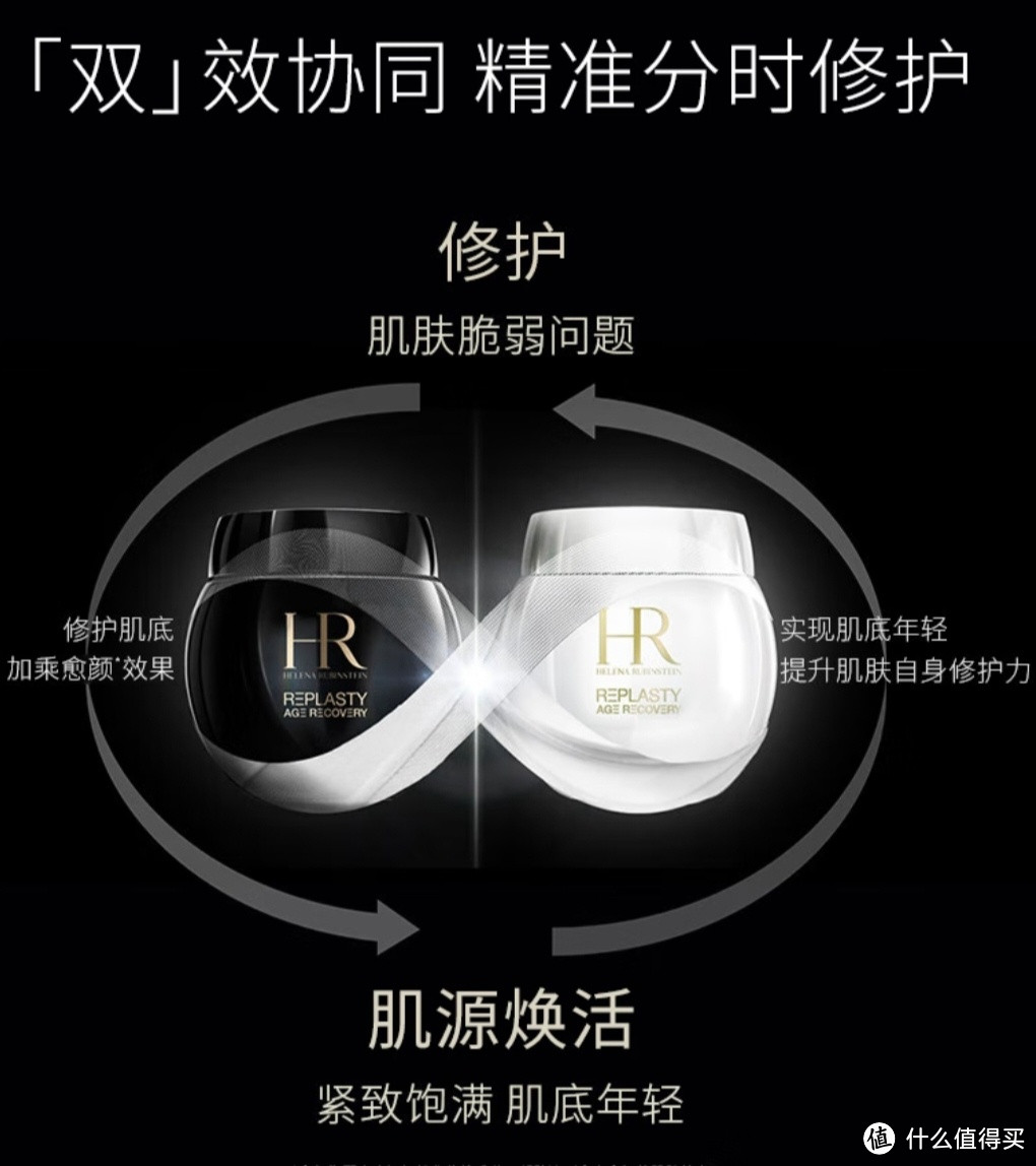 赫莲娜HR黑绷带15ml+白绷带15礼盒玻色因面霜护肤品套装生日礼物送女友