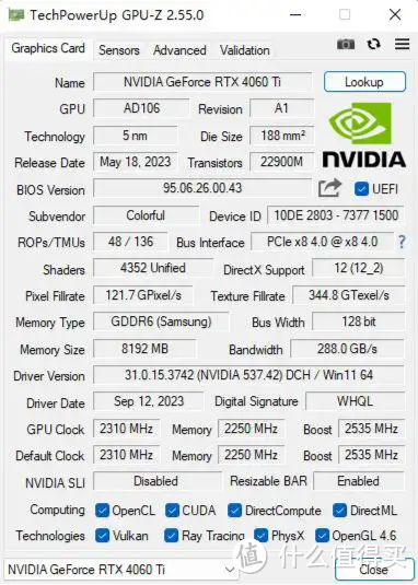 功耗极低，散热优秀，七彩虹RTX4060Ti Ultra W OC 8GB显卡 评测