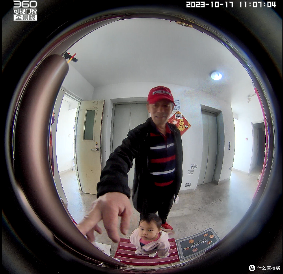 360度全景鱼眼视野，门外无死角无盲区式的智能看家神器：360可视门铃6 Pro