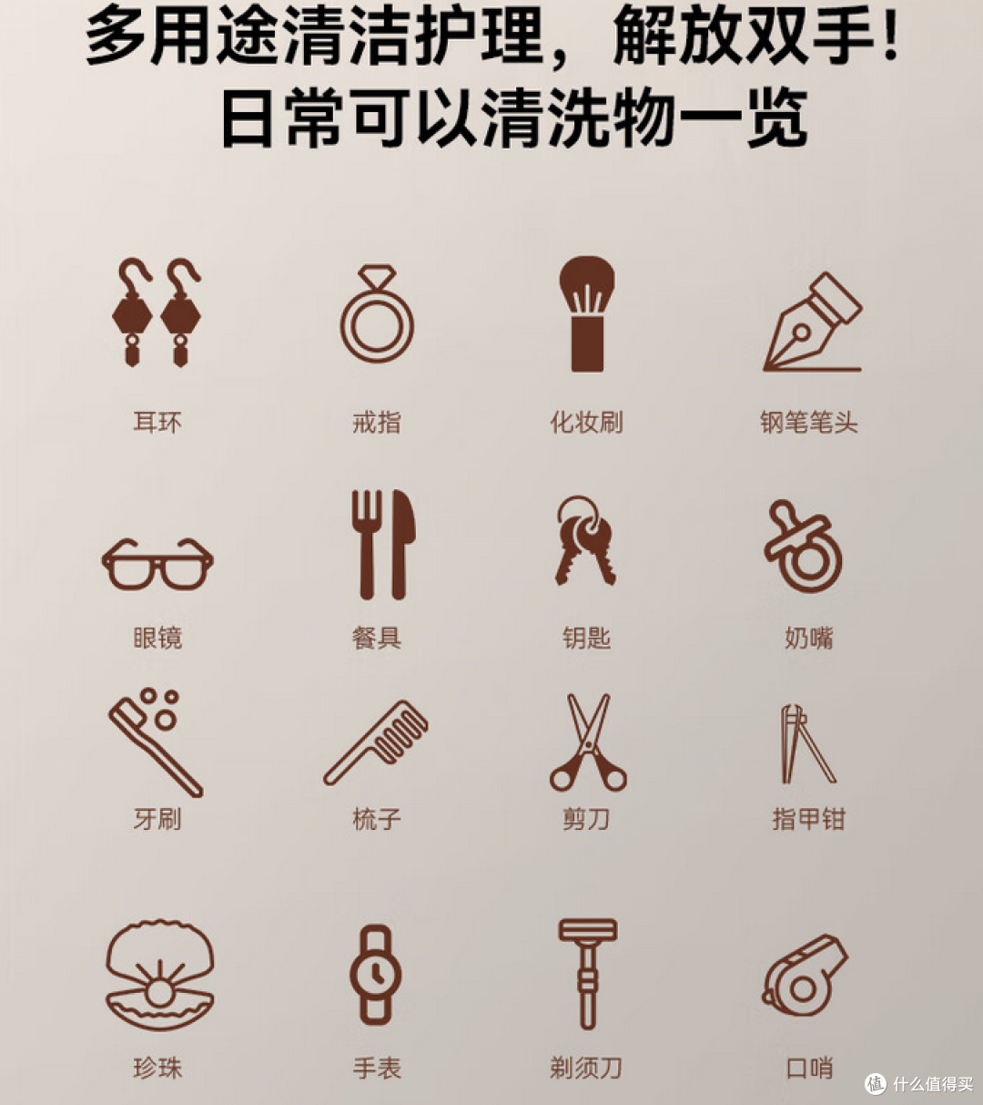 眼镜老是清洗不干净?希亦声波清洗机,一机多用,深度清洁
